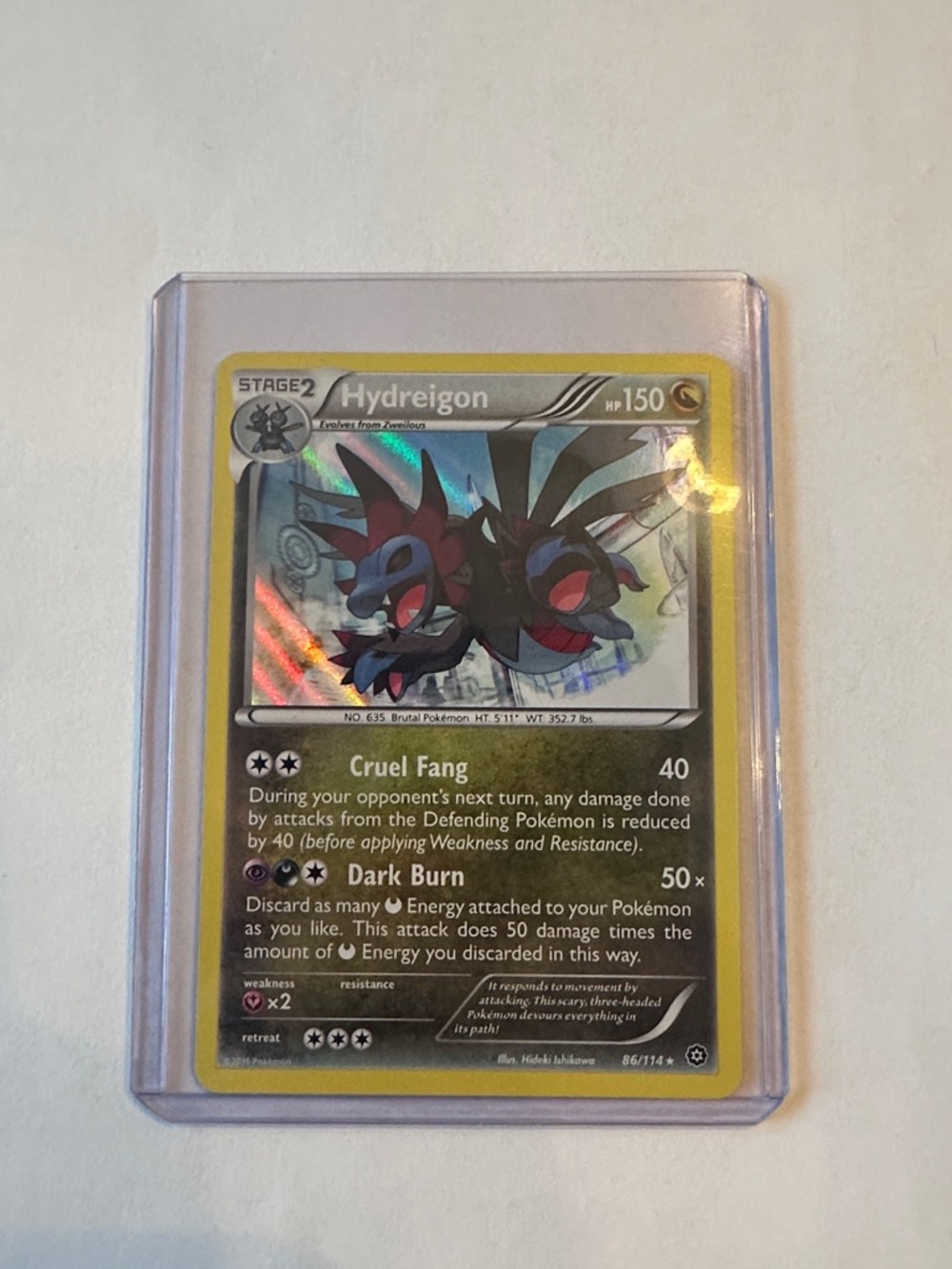 2016 Hydreigon Pokémon Card #86/114